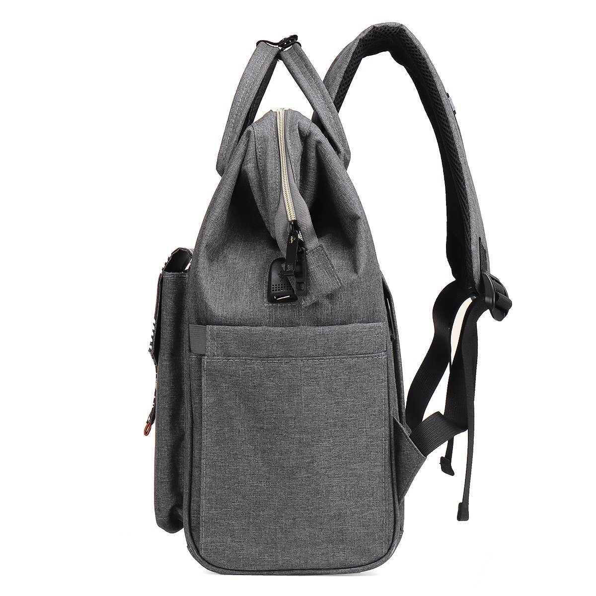 JOSEKO Daypack Tasche Rucksack Dark Gray: Praktisch & Modisch! (USB-Charger/USB-Ladestecker), Viele Fächer + Taschen, großer Stauraum, daily Backpack