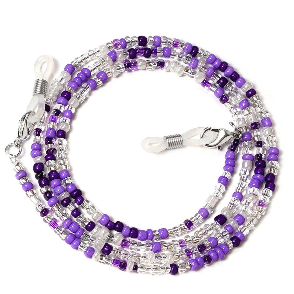 DRSEON Brillenkette 4 Stück Brillenkette, Bunte Perlen Maskenband