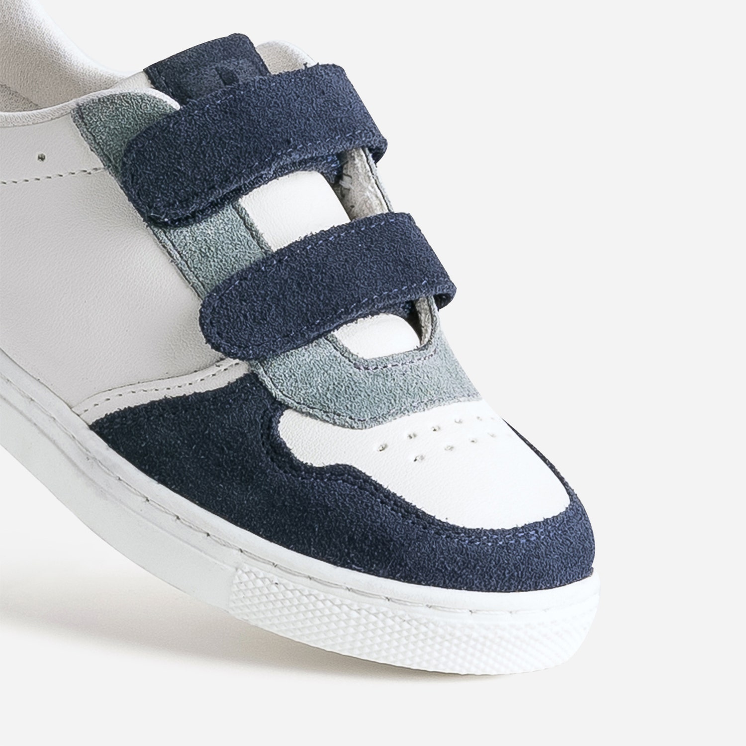 Tennis BUGGY blanche, marine, bleu grisé
