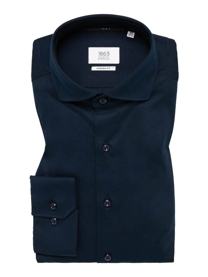 Eterna Hemd MODERN FIT in dunkelblau günstig kaufen