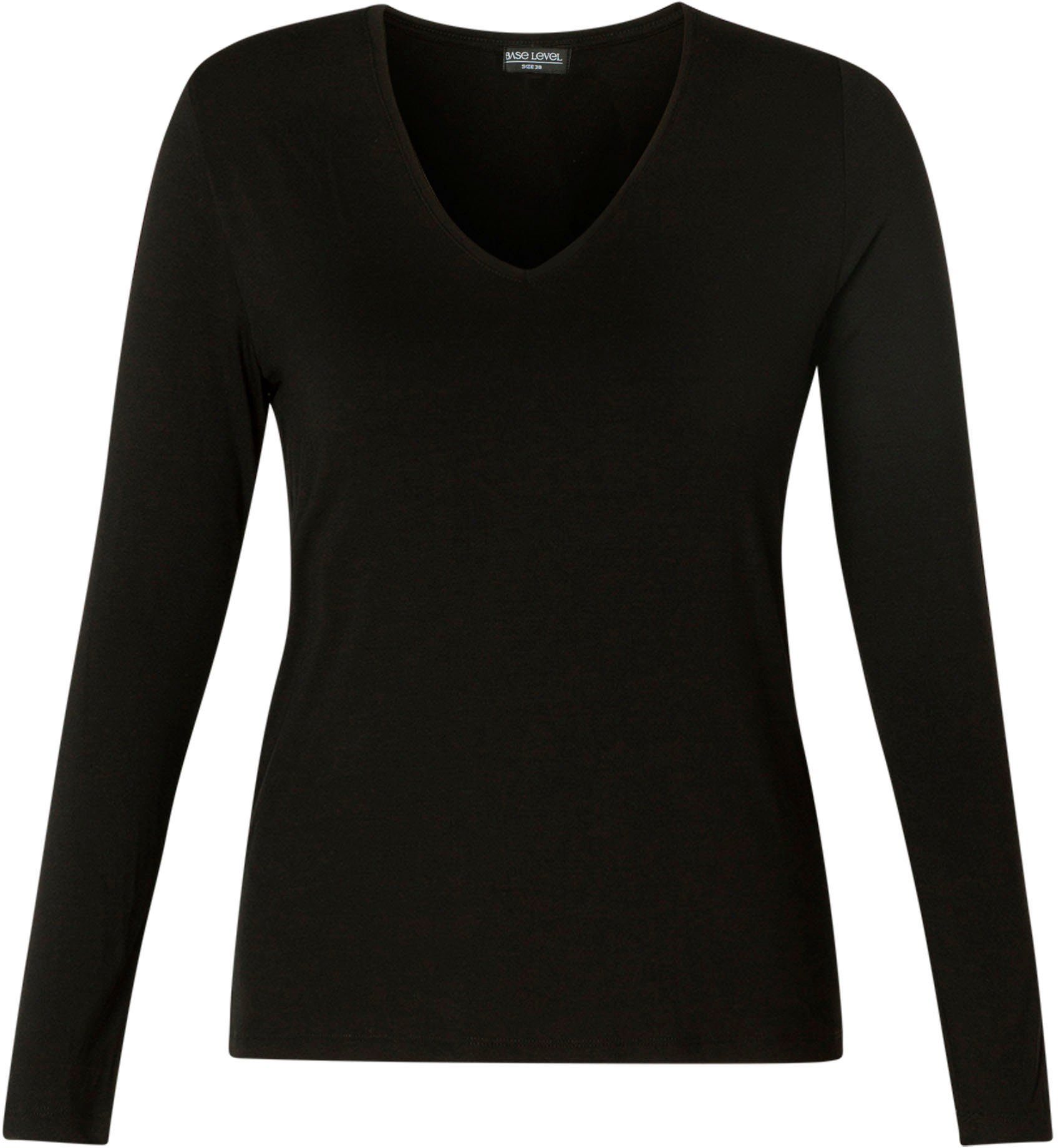 Base Level Curvy Langarmshirt Alize Weiche leicht glänzende Qualität