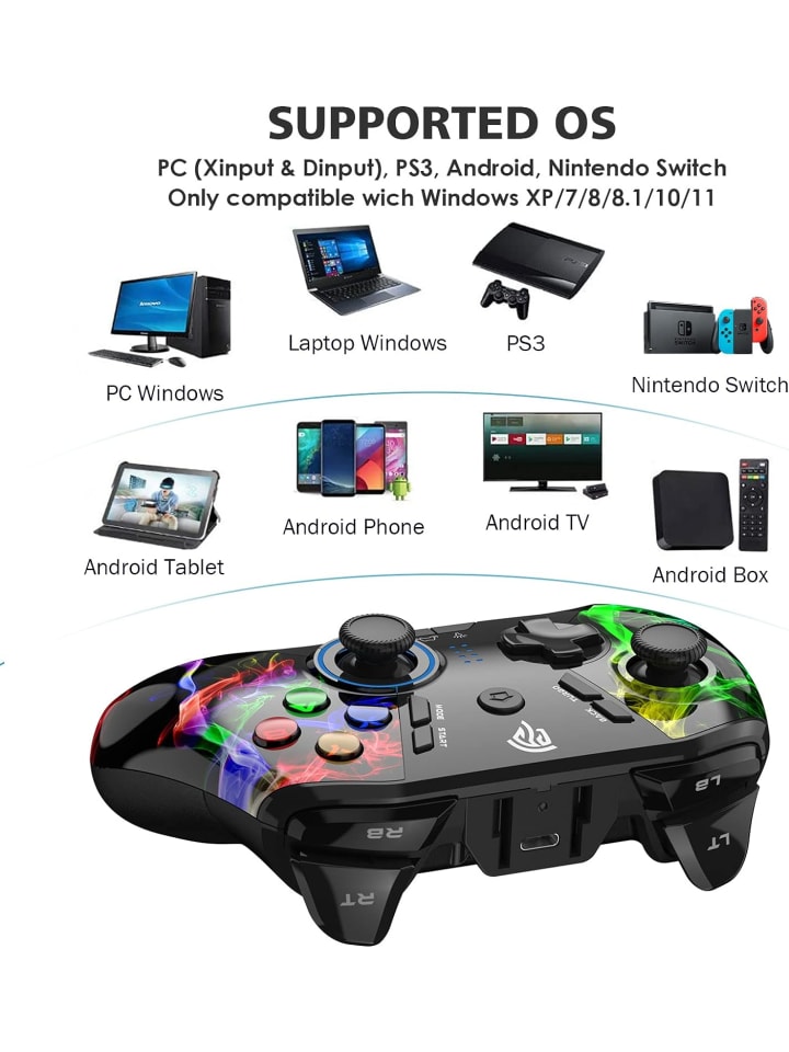COFI 1453 2.4G Wireless Gamepad Joy-Stick Controller in Schwarz günstig kaufen 1