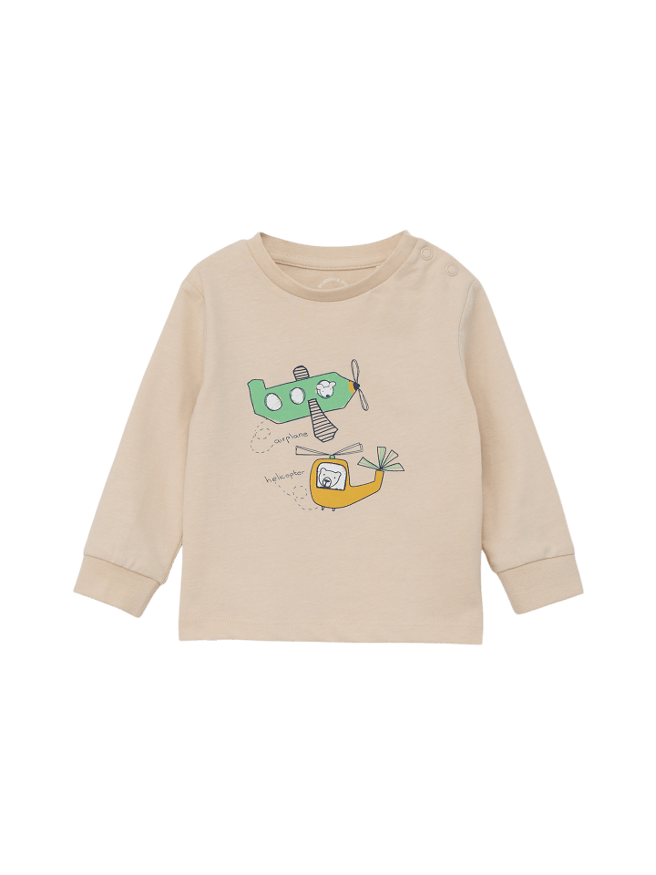 s.Oliver T-Shirt langarm in Beige günstig kaufen 80