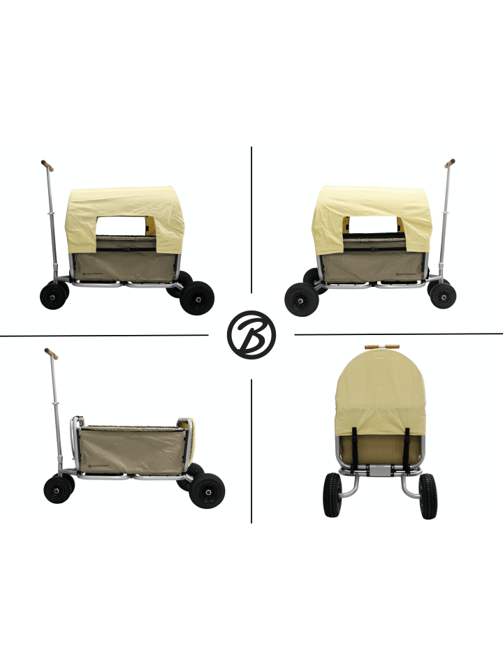 Beachtrekker Beachtrekker LiFe faltbarer Bollerwagen (Beige)   Bremse   Sonnenverdeck günstig kaufen onesize