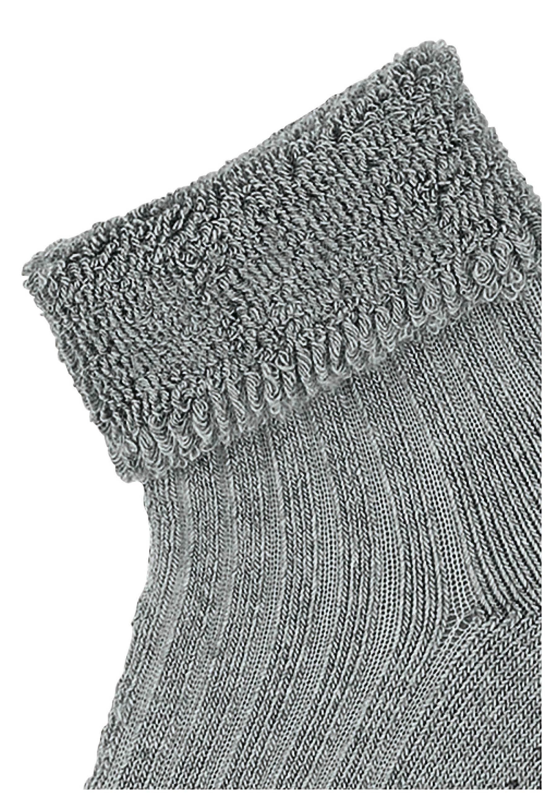 Babysocken uni mit Rippstruktur, Vollplüsch innen