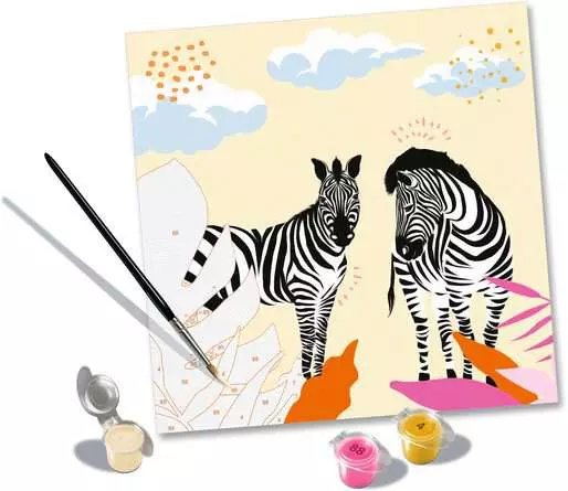 CreArt Zebra - Malen nach Zahlen für Erwachsene