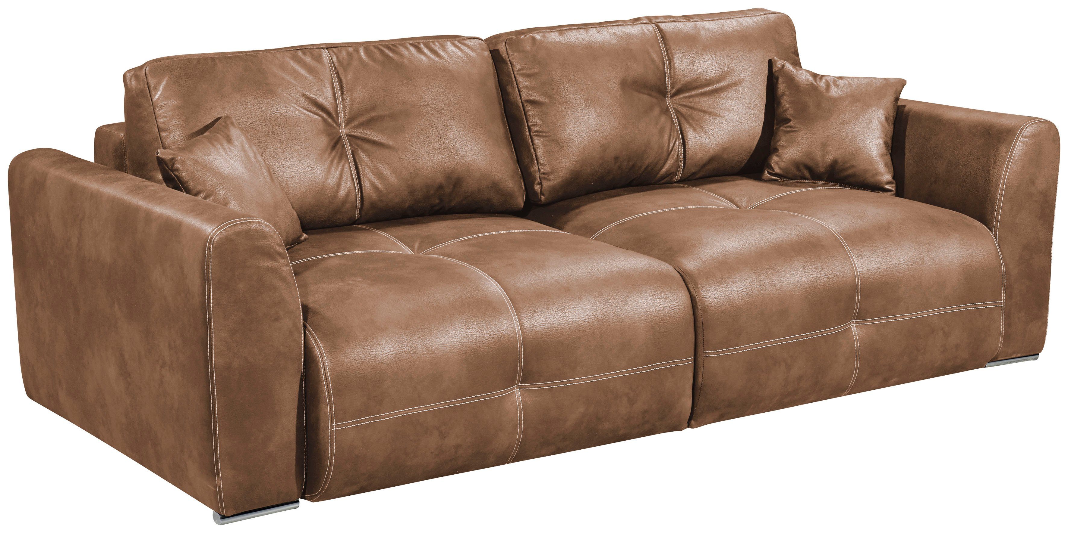 ED EXCITING DESIGN Schlafsofa Dolan, mit Bettfunktion und Bettkasten, sowie Rücken- und Zierkissen