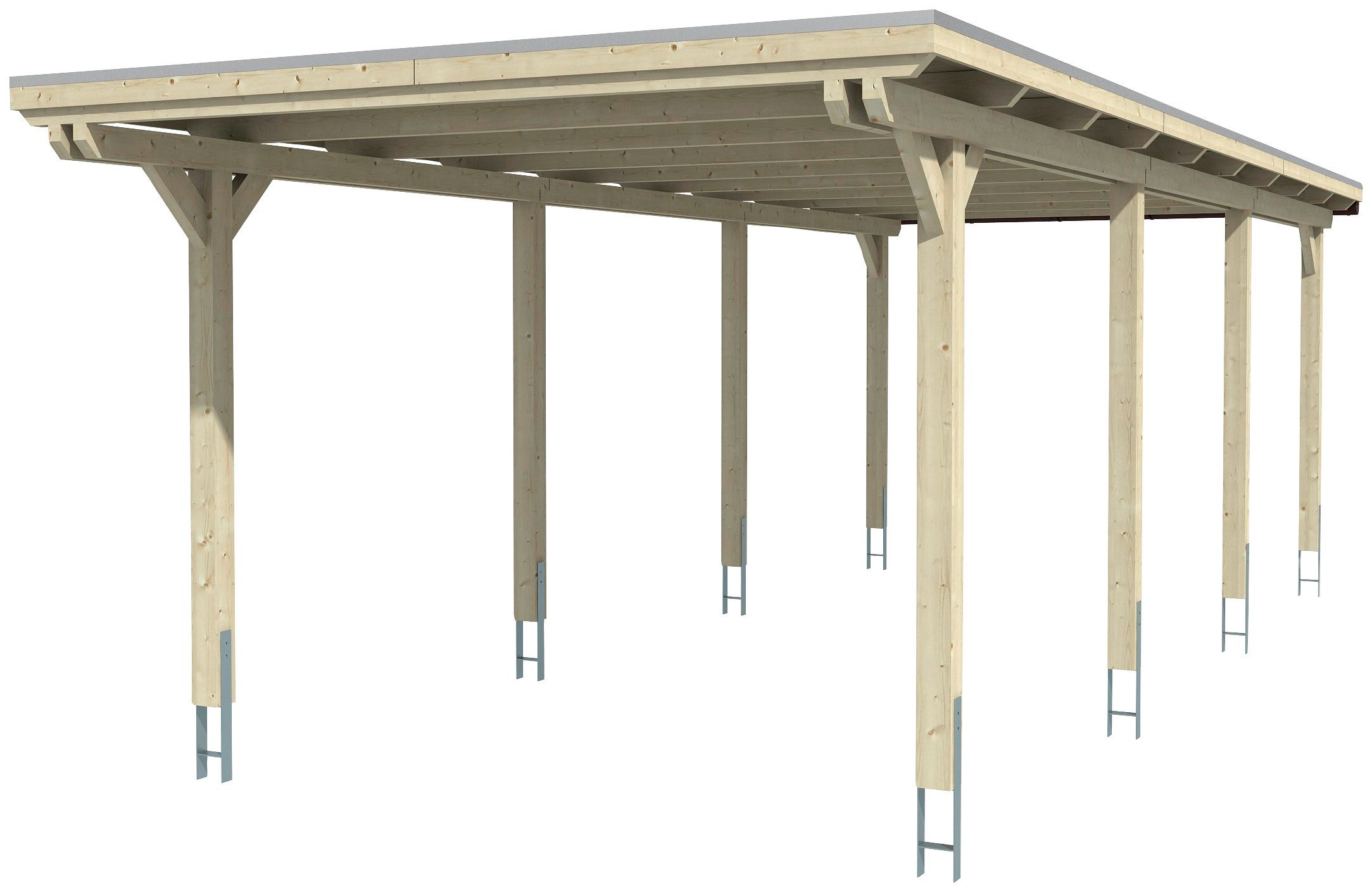 Skanholz Einzelcarport Emsland, BxT: 354x846 cm, 223 cm Einfahrtshöhe