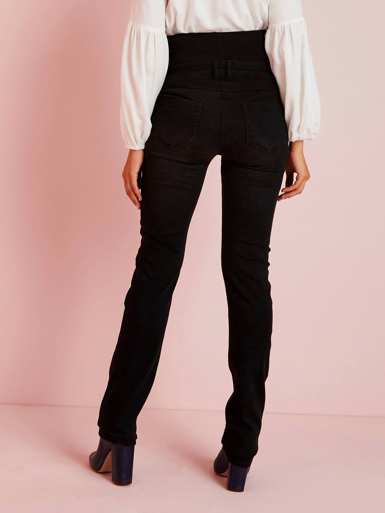 Jean droit de grossesse entrejambe 79 denim brut