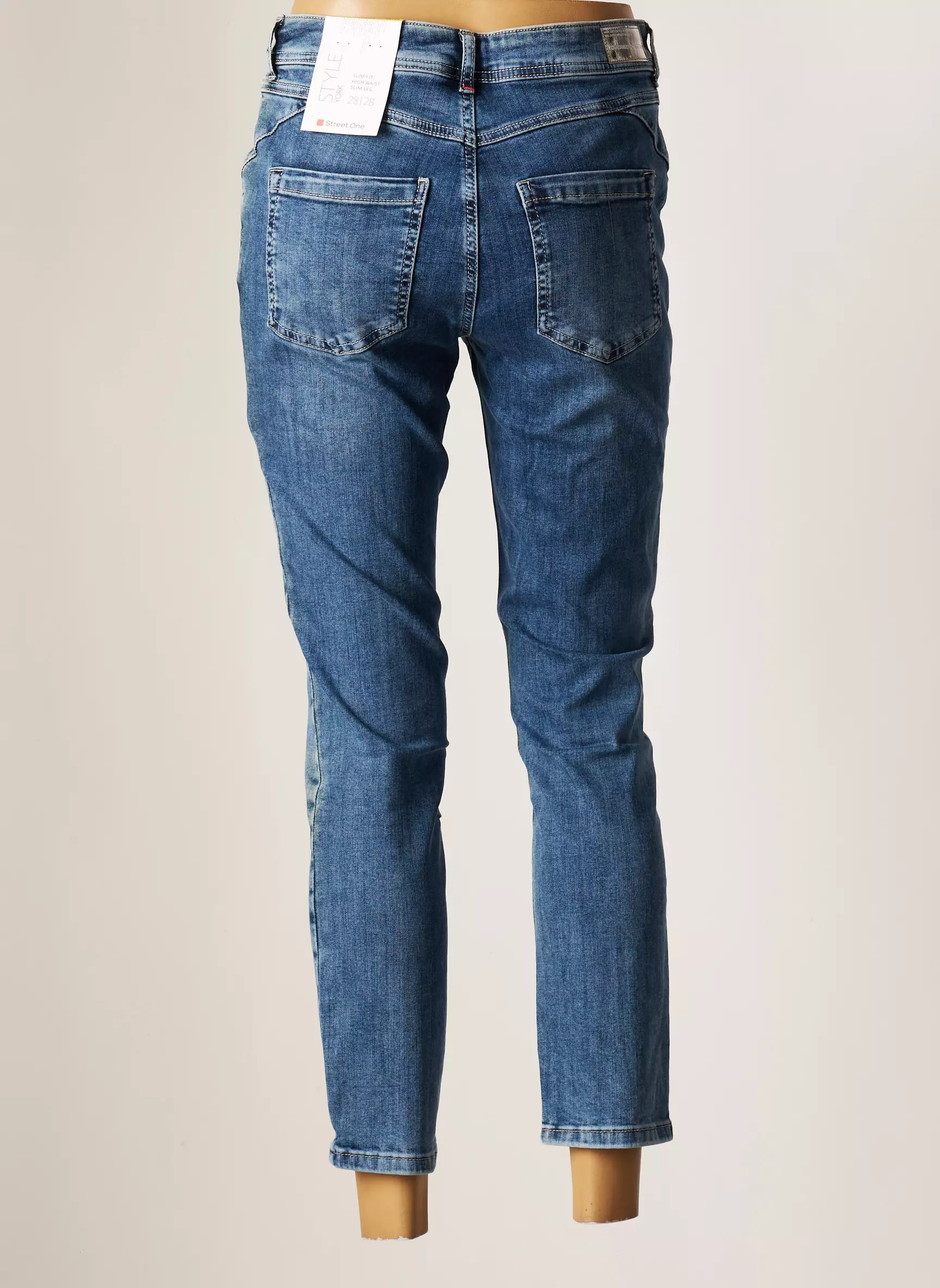 Street One Jeans Coupe Slim Femme couleur bleu