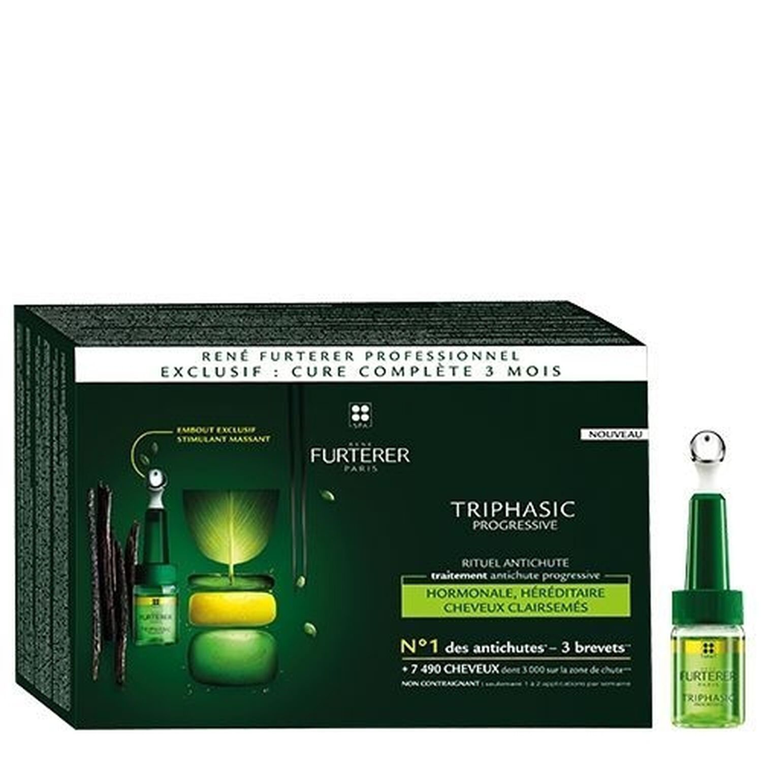 René Furterer Cure Anti-Chute Progressive Triphasic Progressive - 16 Flaconnettes