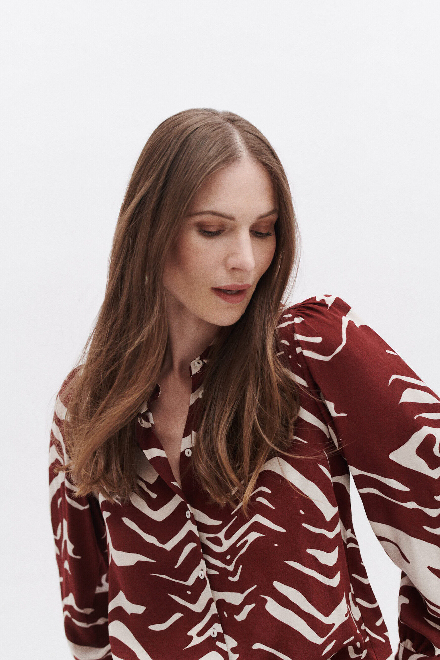 Chemisier chelene bordeaux femme