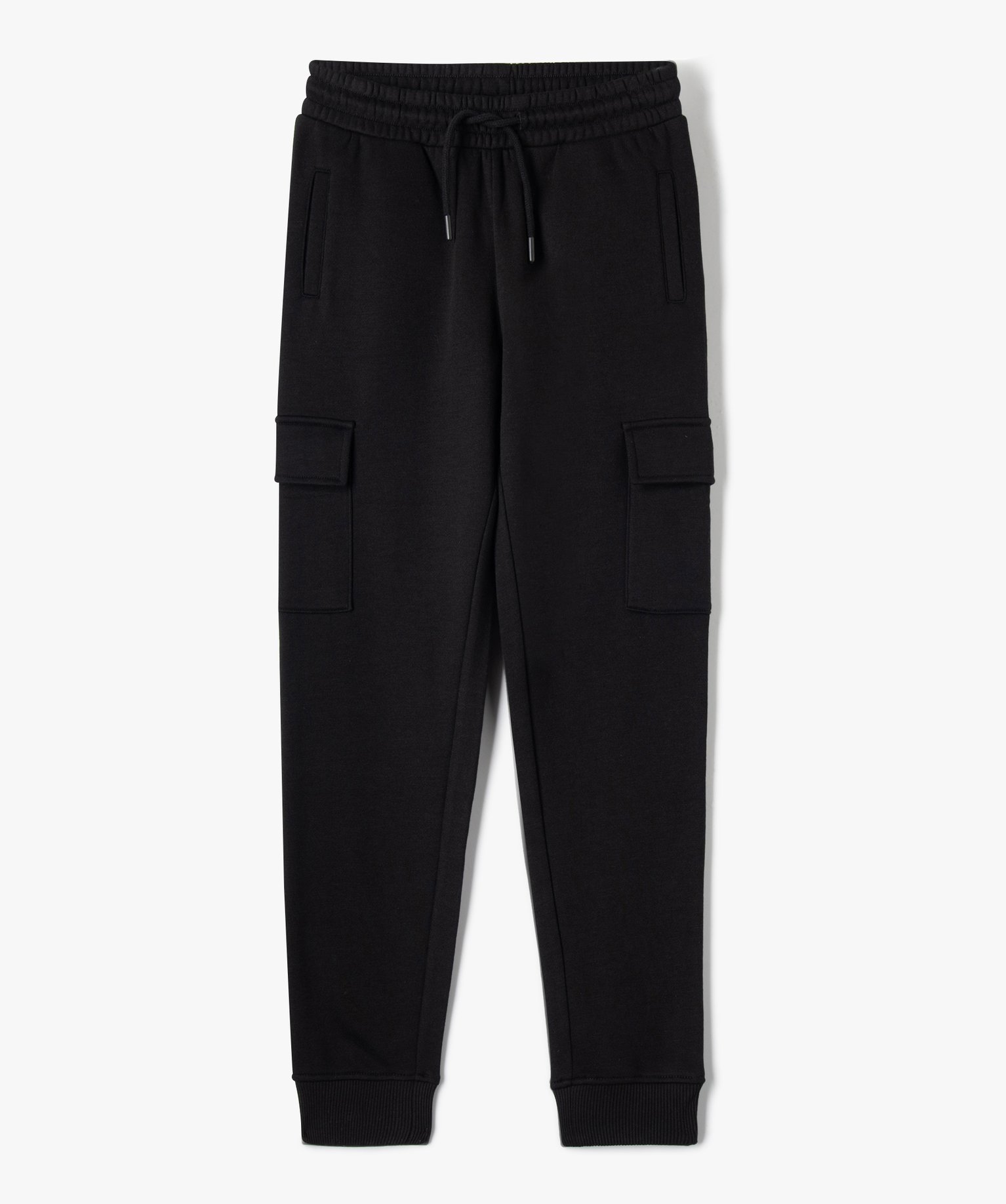 Pantalon de sport en maille molletonnée fille noir | GEMO