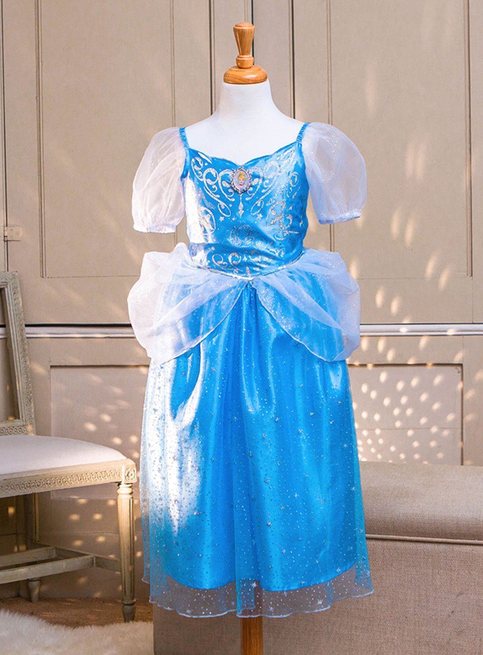Rubie´s Kostüm  Prinzessin Cinderella Glitzerkostüm für Kin, Prinzessinnenkleid mit jeder Menge Glanz und Glitter