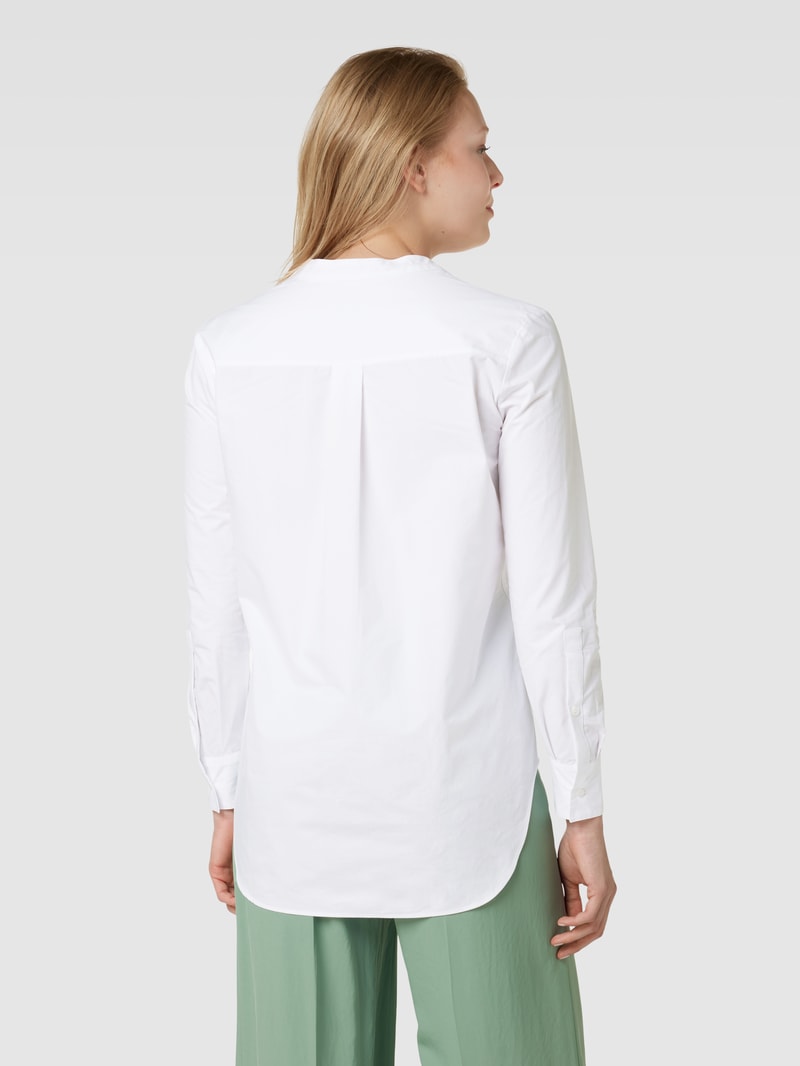 Blusenshirt aus Baumwolle mit V-Ausschnitt Modell 'Benalia' in ecru