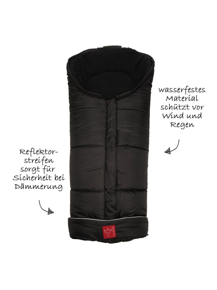 Kaiser Thermo-Fleece Fußsack Iglu - Schwarz in schwarz günstig kaufen onesize