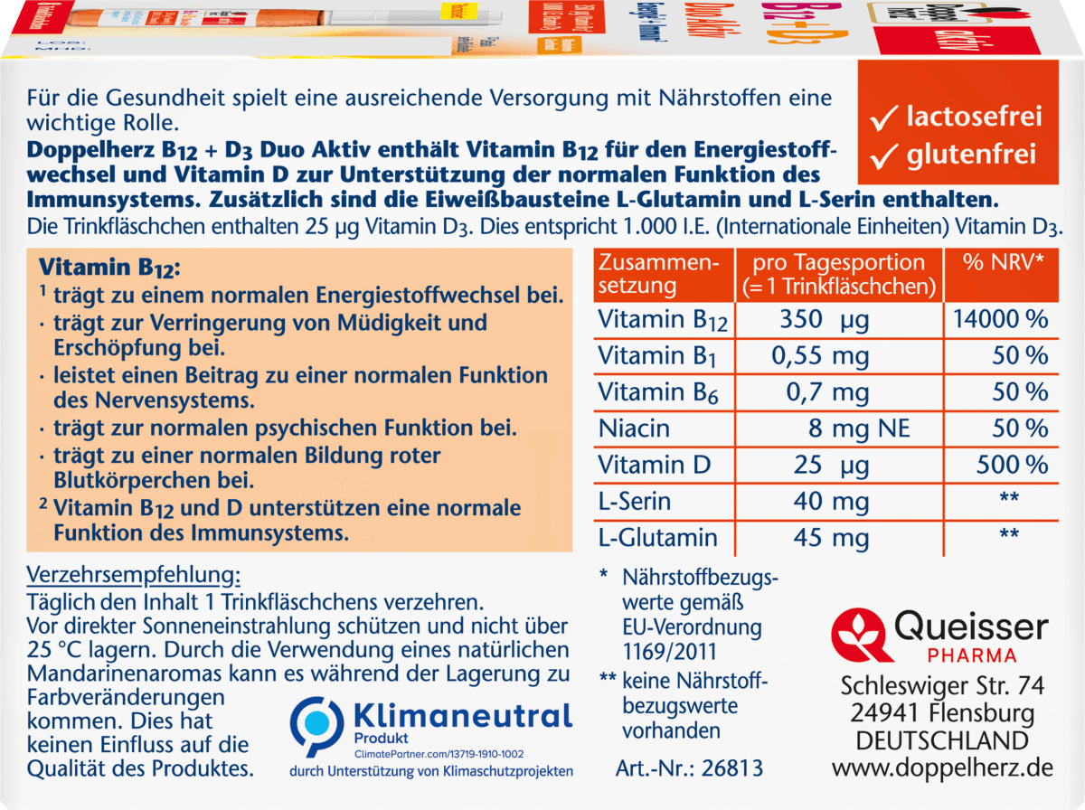 Vitamin B12 + D3 Duo Aktiv Trinkfläschchen 8 St, 91,1 g