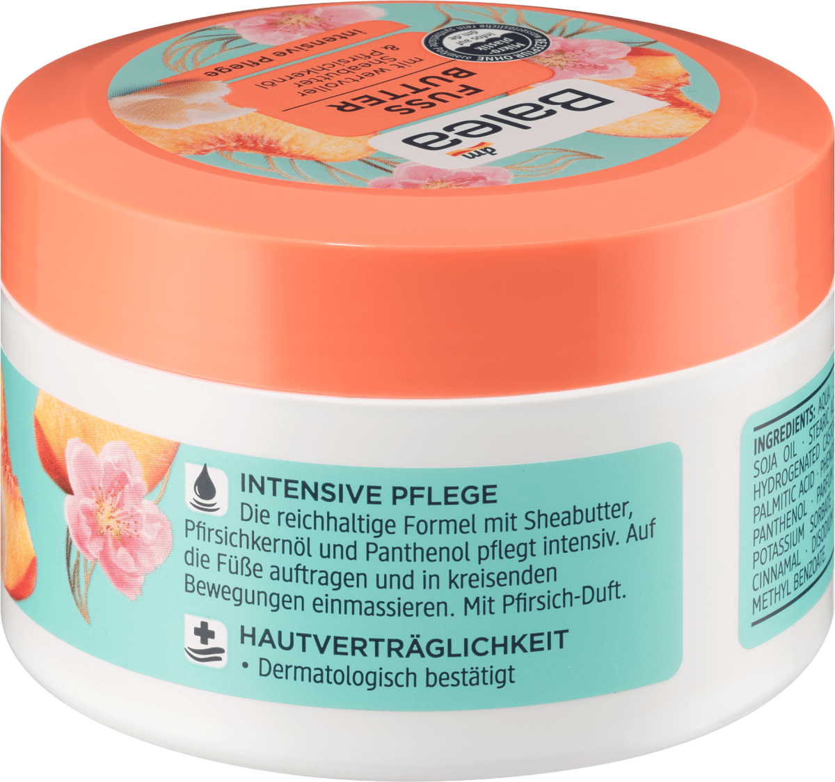 Fußbutter Sheabutter & Pfirsichkernöl, 150 ml