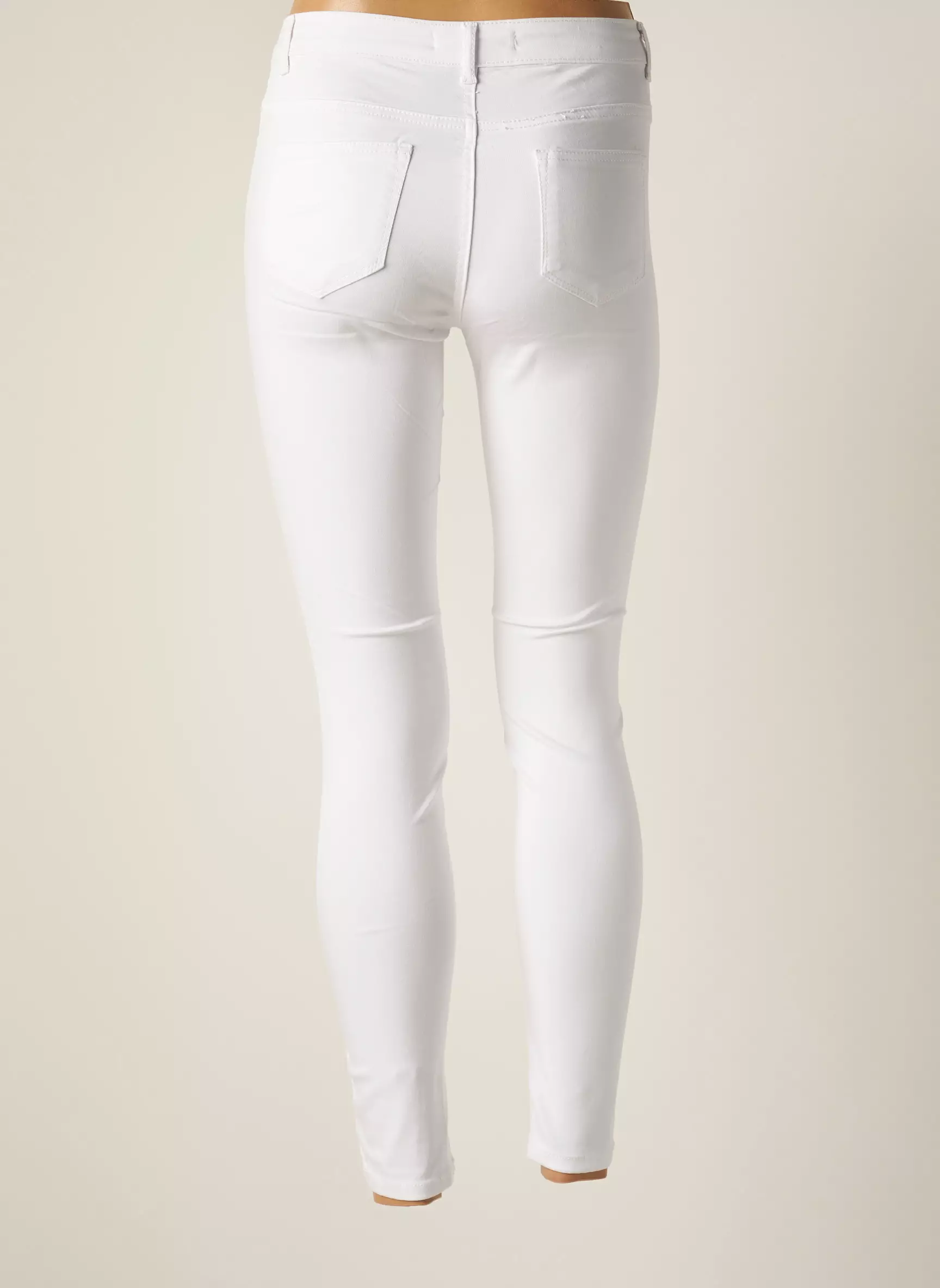 Nina Carter Pantalons Slim Femme couleur blanc