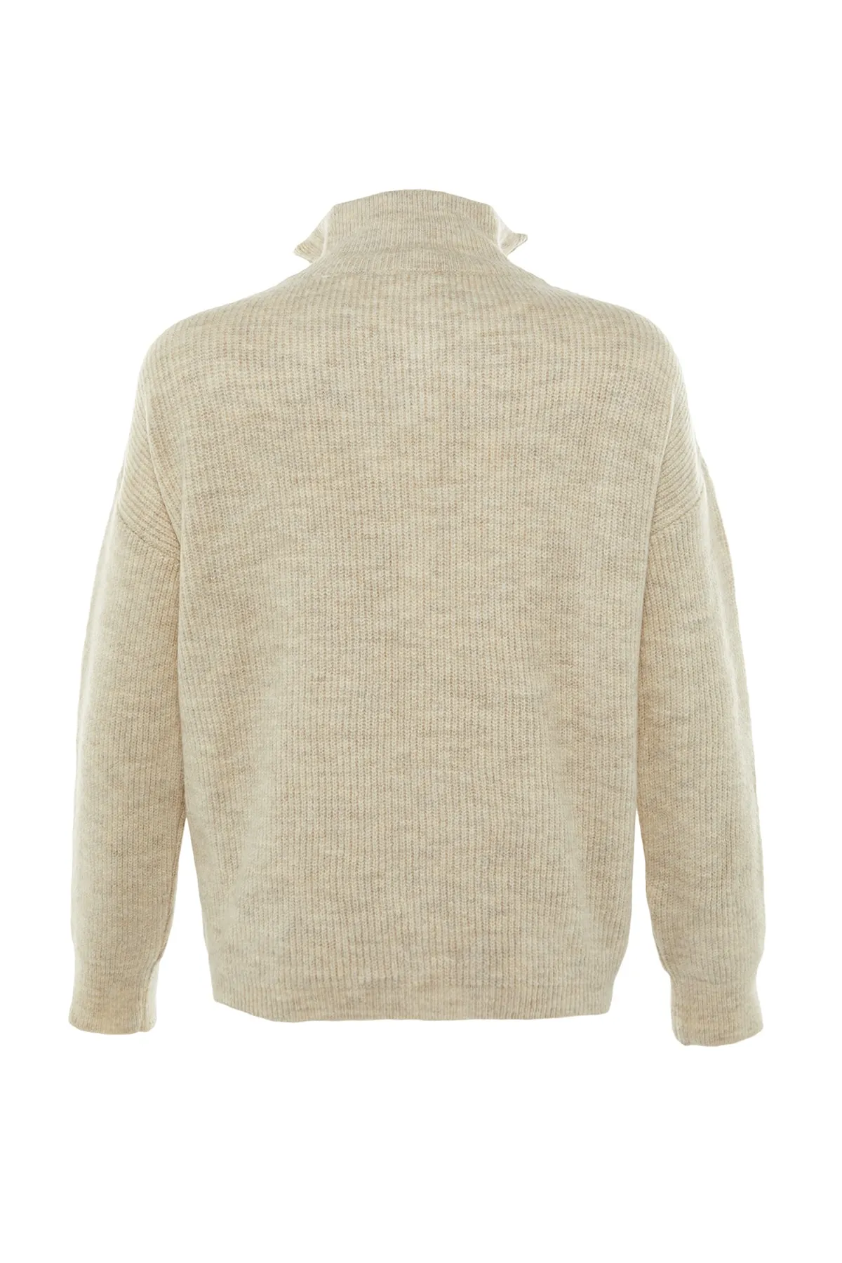 Trendyol Collection  Steiniger Strickpullover mit weicher Struktur und Reißverschluss TWOAW20XS0009