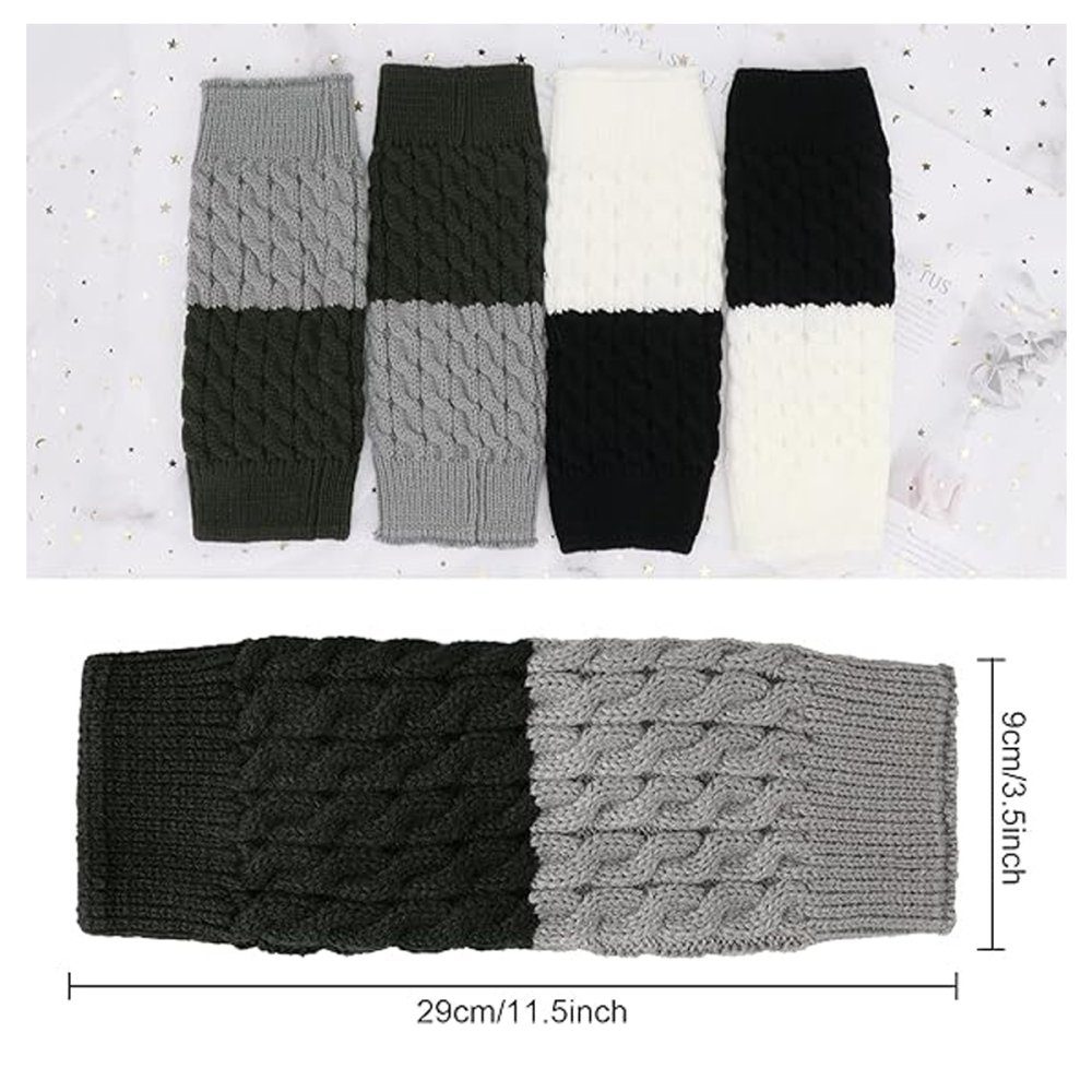 Lubgitsr Beinstulpen Langer Stulpen aus Wollstrick für Damen und Mädchen, Knöchelwärmer (2-St)