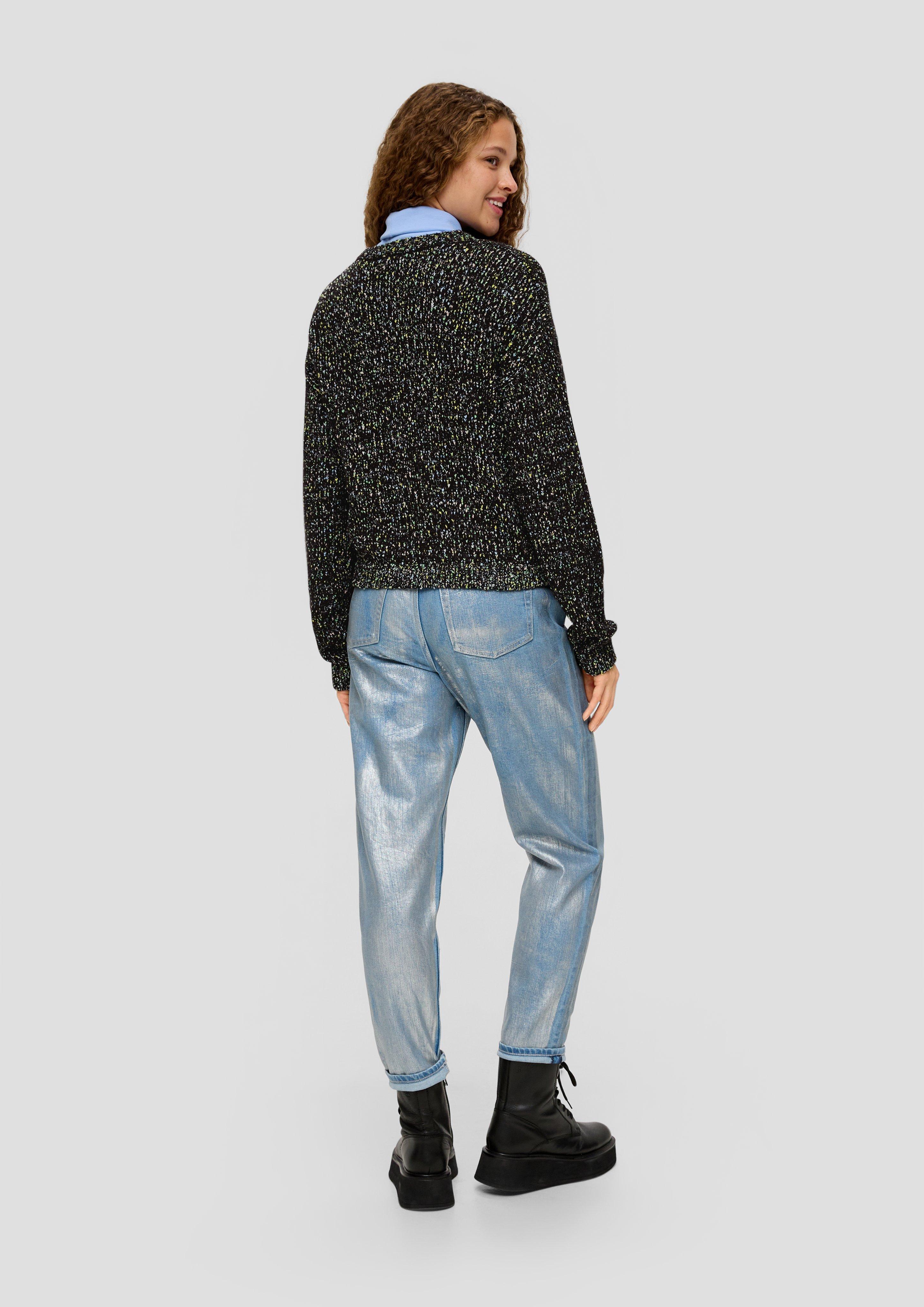 Mehrfarbiger Strickpullover mit Glitzergarn  2138120-99W0