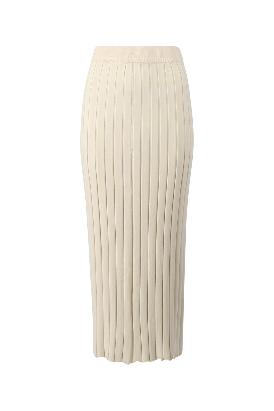 Ribbed knitted skirt