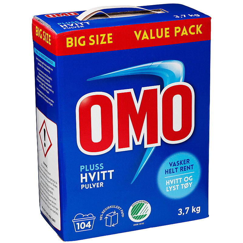 Omo Omo Pluss Hvitt 3,7 kg