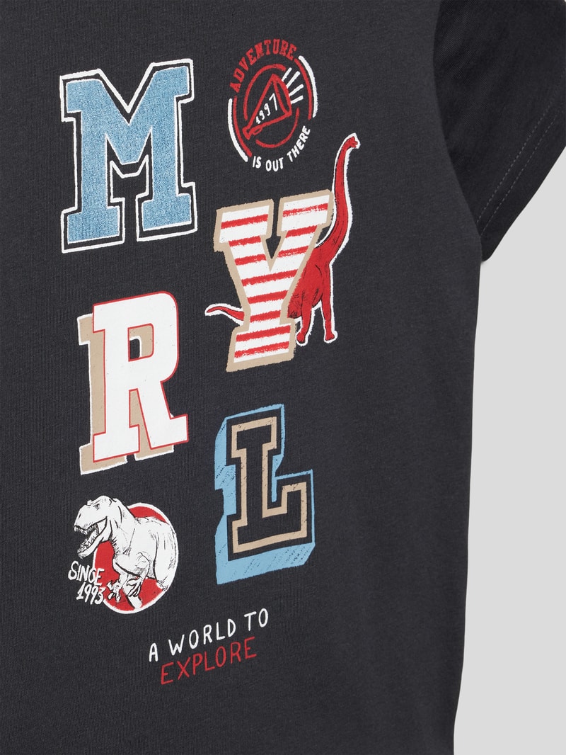 T-Shirt mit Motiv-Print in graphit