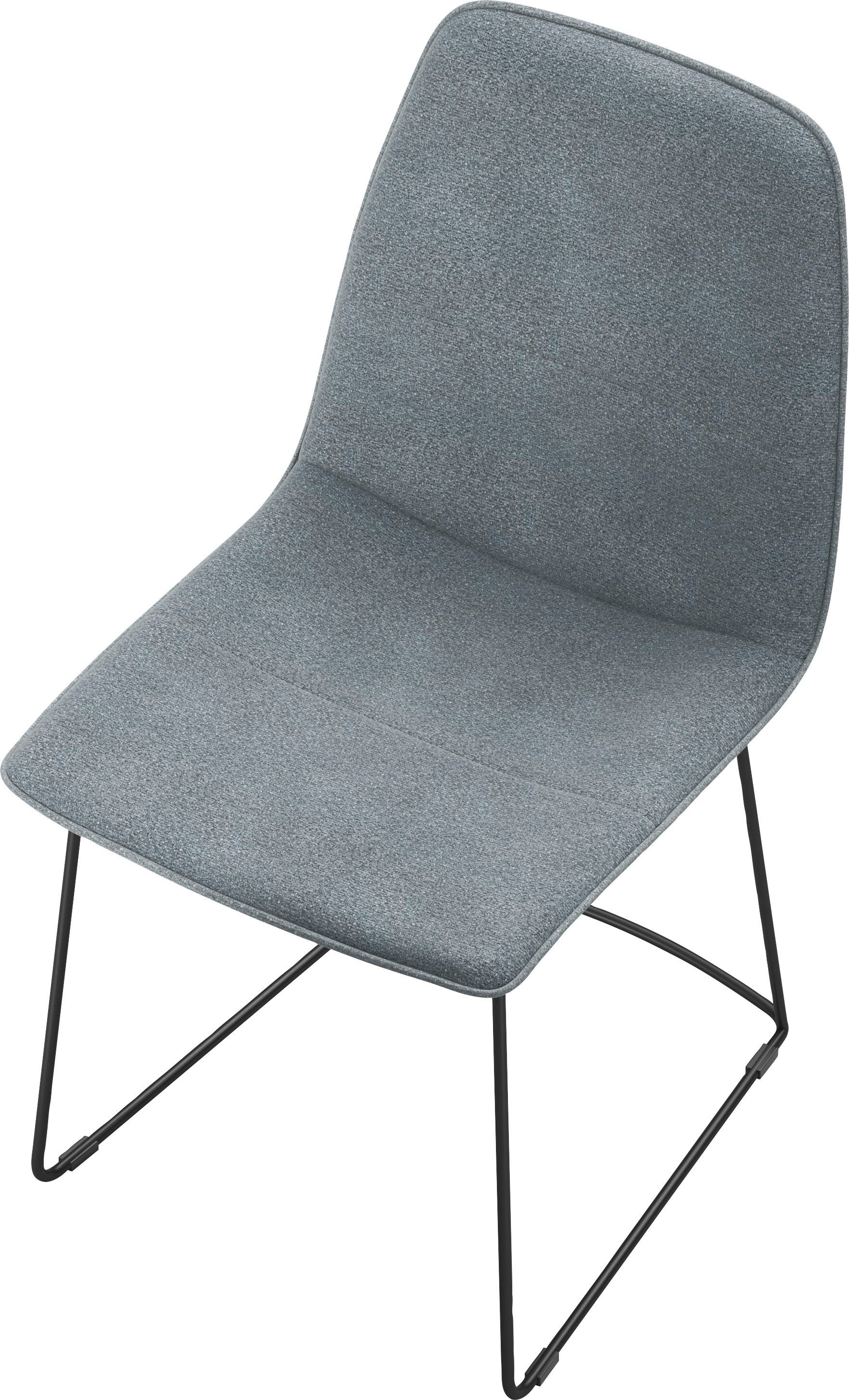 freistil ROLF BENZ Schalenstuhl 117 (2 St), mit schmalem Metallgestell in Schwarz, ohne Armlehne