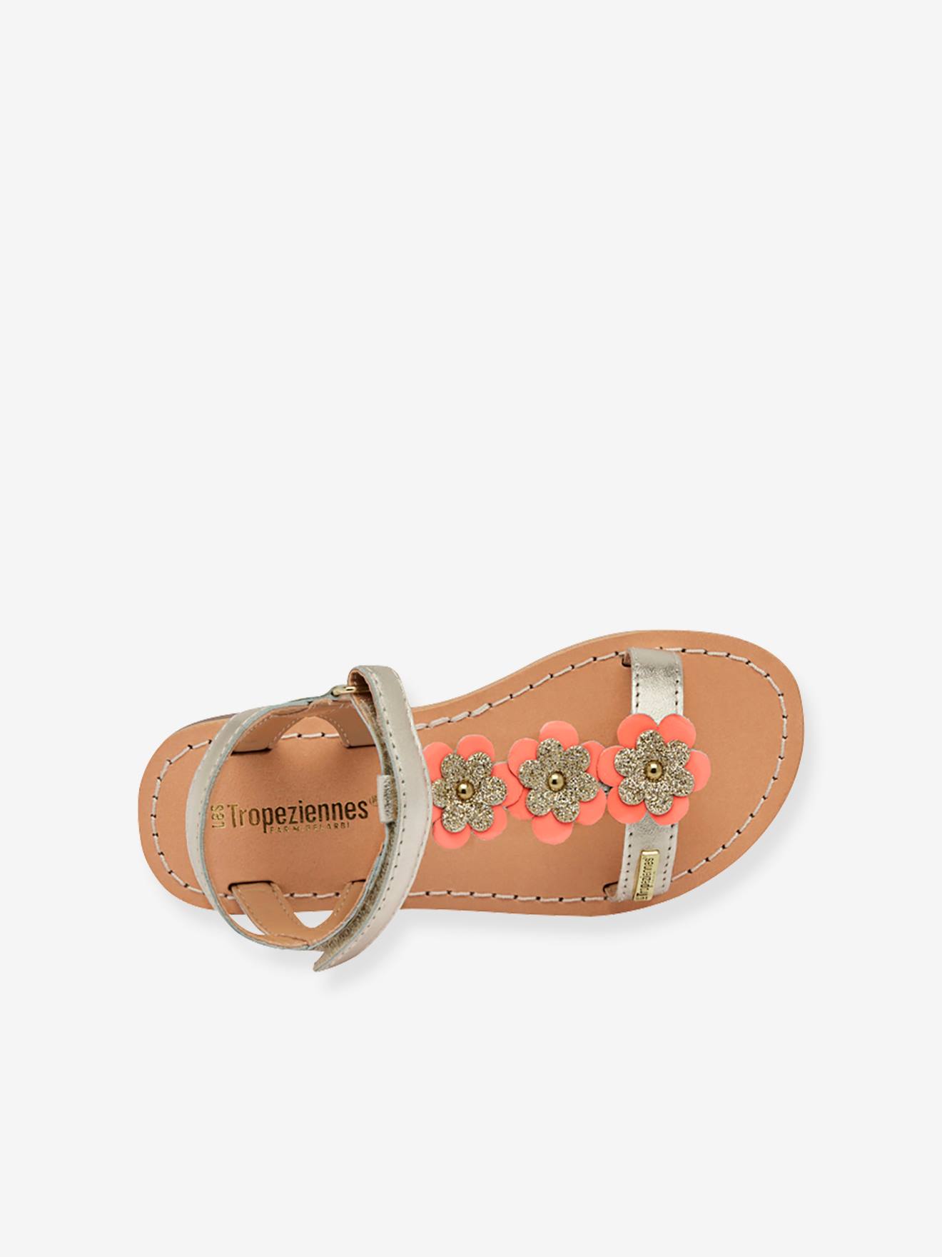 Les Tropeziennes Mädchen Klett-Sandalen Ibiscus LES TROPEZIENNES PAR M. BELARBI mit Recycling-Elastomer - silber