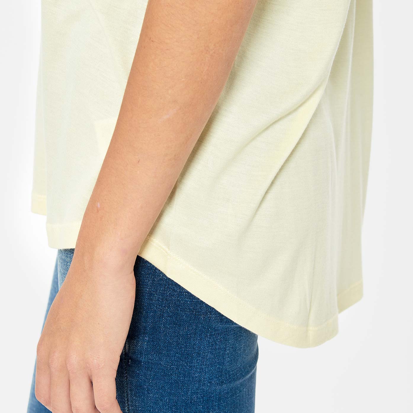 JOEL   T-shirt fin jaune Femme en 100% viscose bio