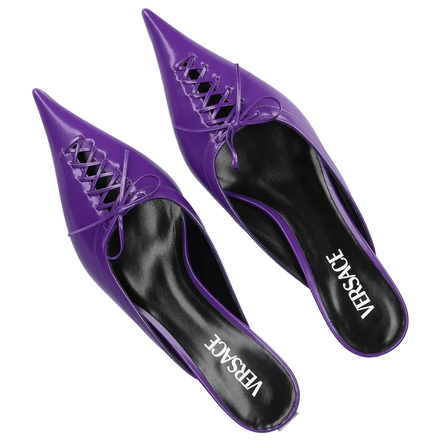 Versace - Clogs PIN-POINT Kalbsleder - lila