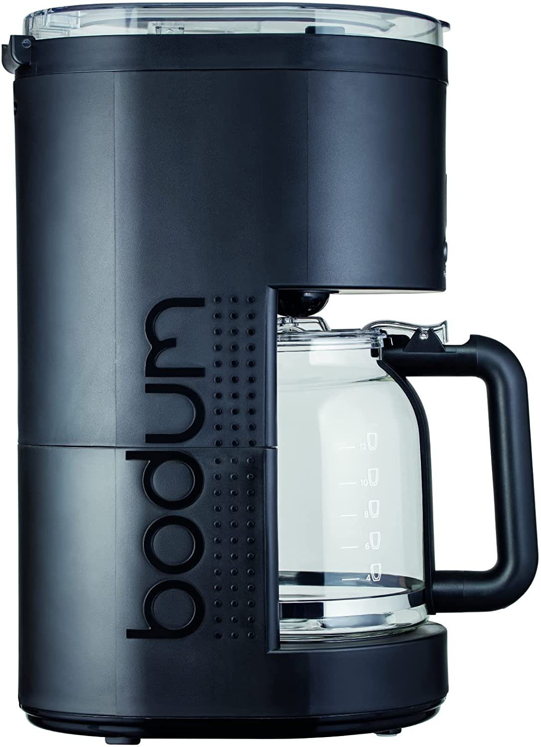 Bodum Kaffeebereiter Bistro, elektrische Kaffeemaschine, Timer, 900W, 12 Tassen Kaffee, 1.5l Kaffeekanne, Aufsatzfilter, dauerhaft nutzbarer Kaffeefilter aus Edelstahl, Kaffeebereiter, Filterkaffeemaschine Kaffeeautomat, Kaffeekocher