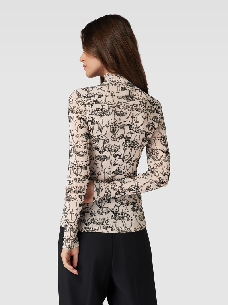 Longsleeve mit Rollkragen in offwhite
