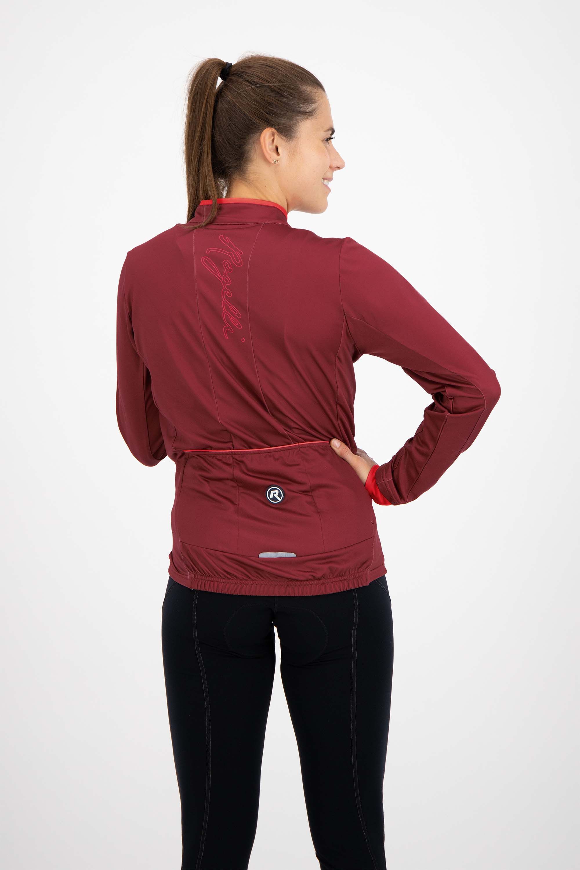 Rogelli Essential Bordeaux Coral Damen Langarm-Radtrikot