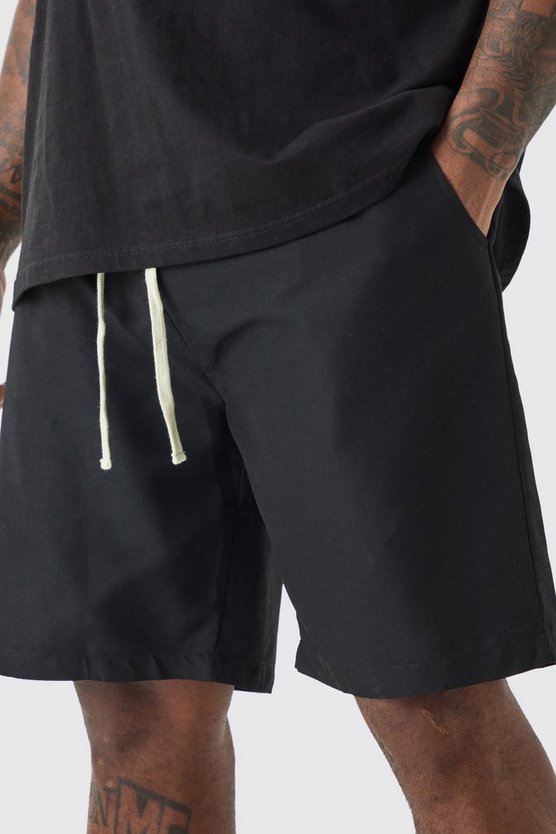 Plus lockere Shorts mit elastischem Bund