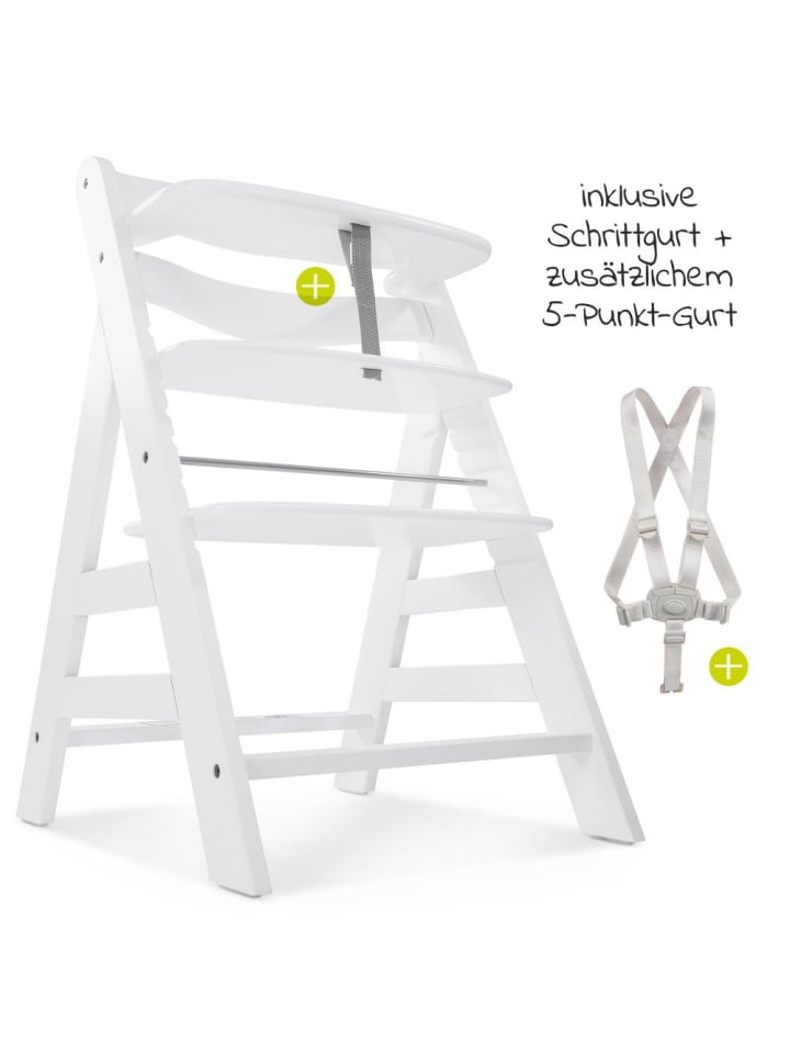 Hauck Hochstuhl Alpha Plus White - im Sparset inkl. in weiss,schwarz günstig kaufen onesize
