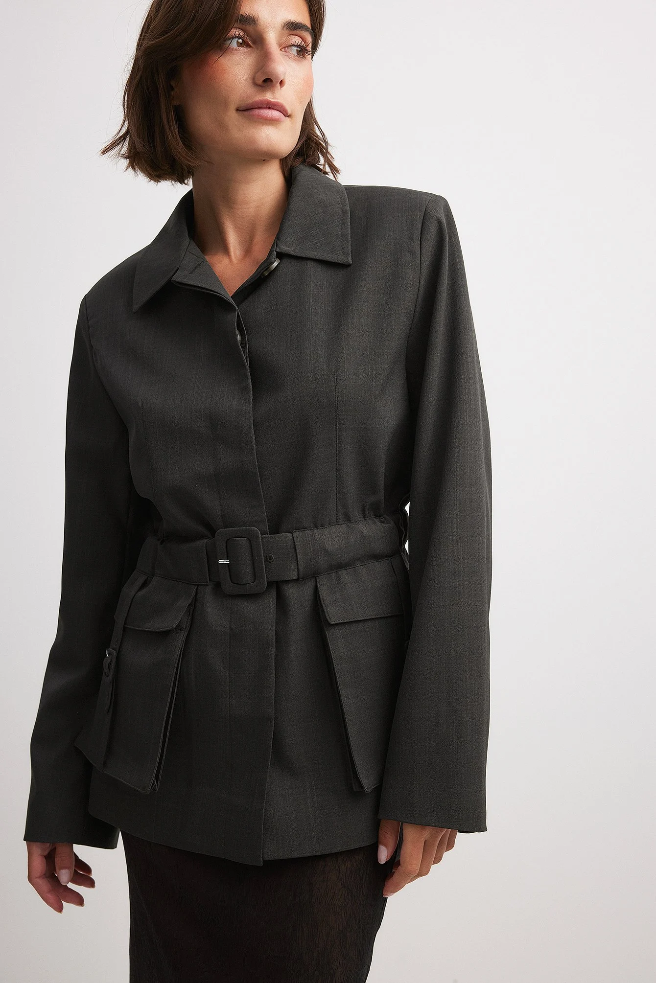 Blazerjacke mit Gürtel
