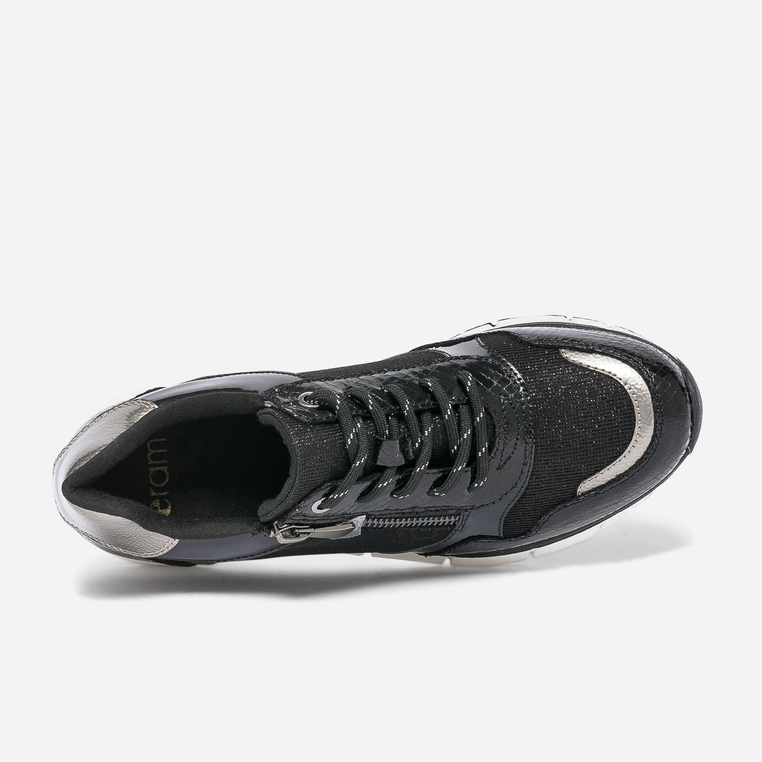 Tennis noire et bronze bi matière