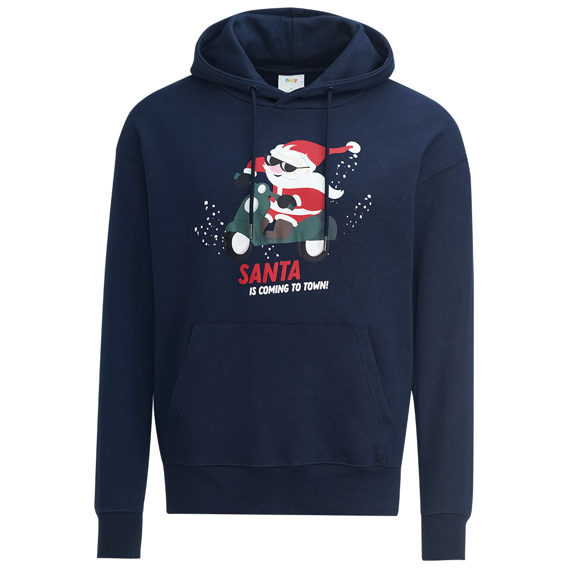Herren Weihnachtssweatshirt mit Print dunkelblau