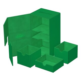 Ultimate Guard Twin Flip`n`Tray 200+ XenoSkin Monocolor - Grün