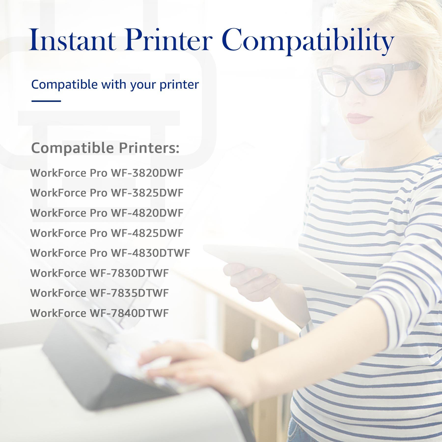 STAROVER 5er 405 XL Multipack Kompatible für Epson 405XL Tintenpatrone (epson workforce pro WF-3820 3825 4820 4825 4830 DWF, WF-7310DTW WF-7830DTWF WF-7835DTWF WF-7840DTWF)