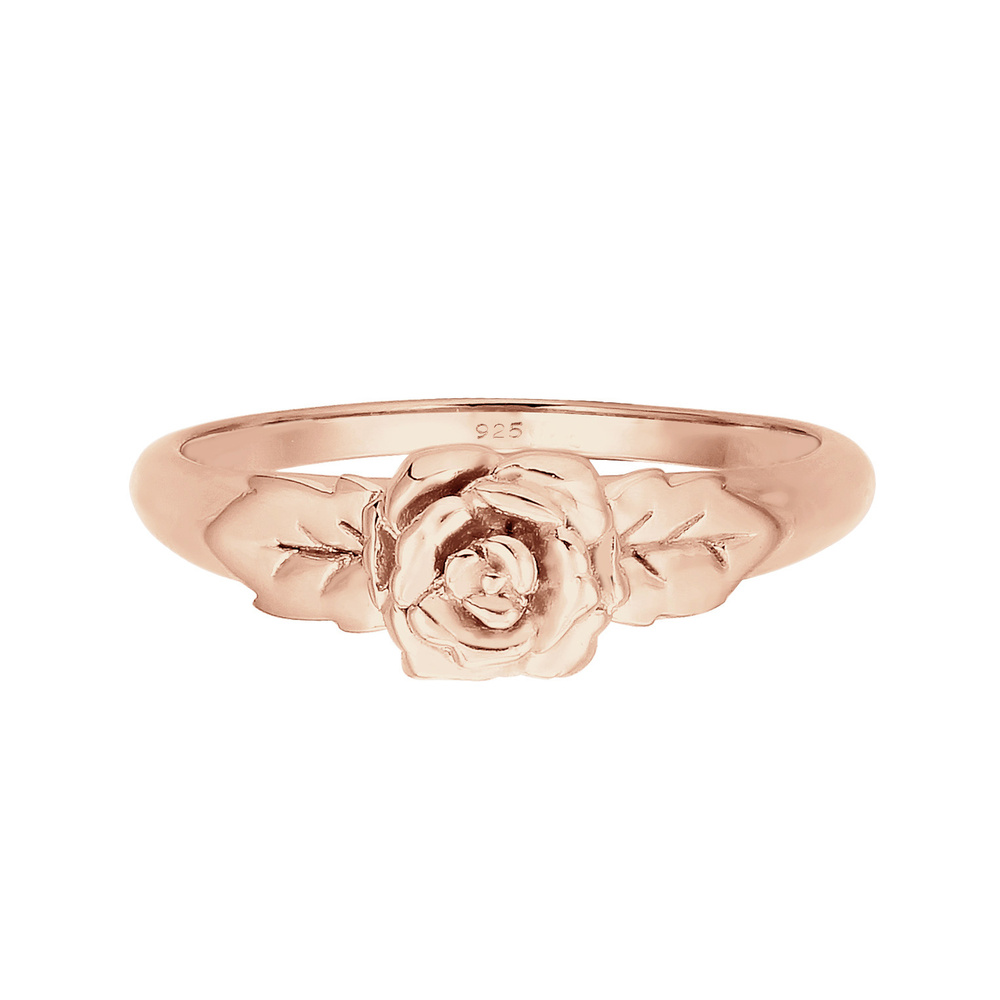 Elli Elli Bague Femmes Bande Roses Symbole Floral Vintage Look en Argent Sterling 925 Bague