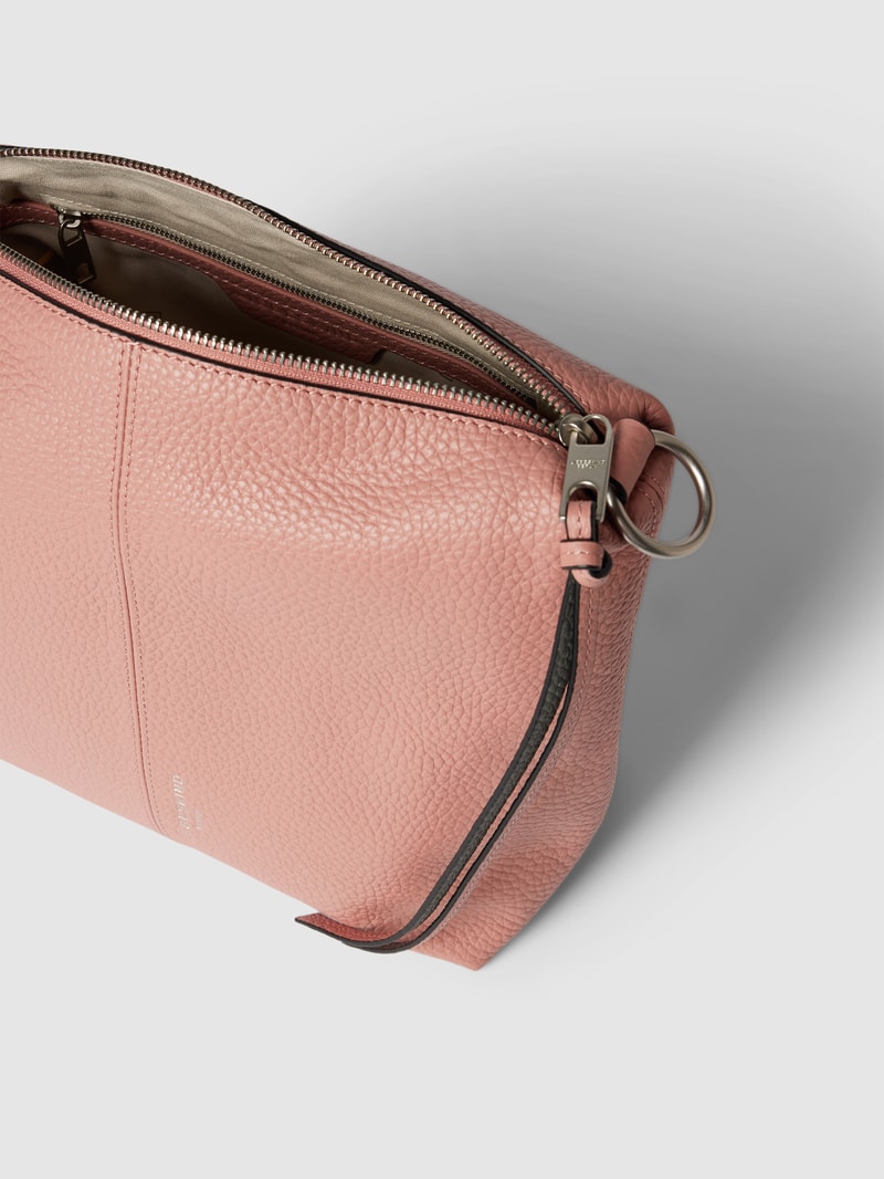 Hobo Bag aus Leder mit Label-Detail Modell 'AISSA' in rosé