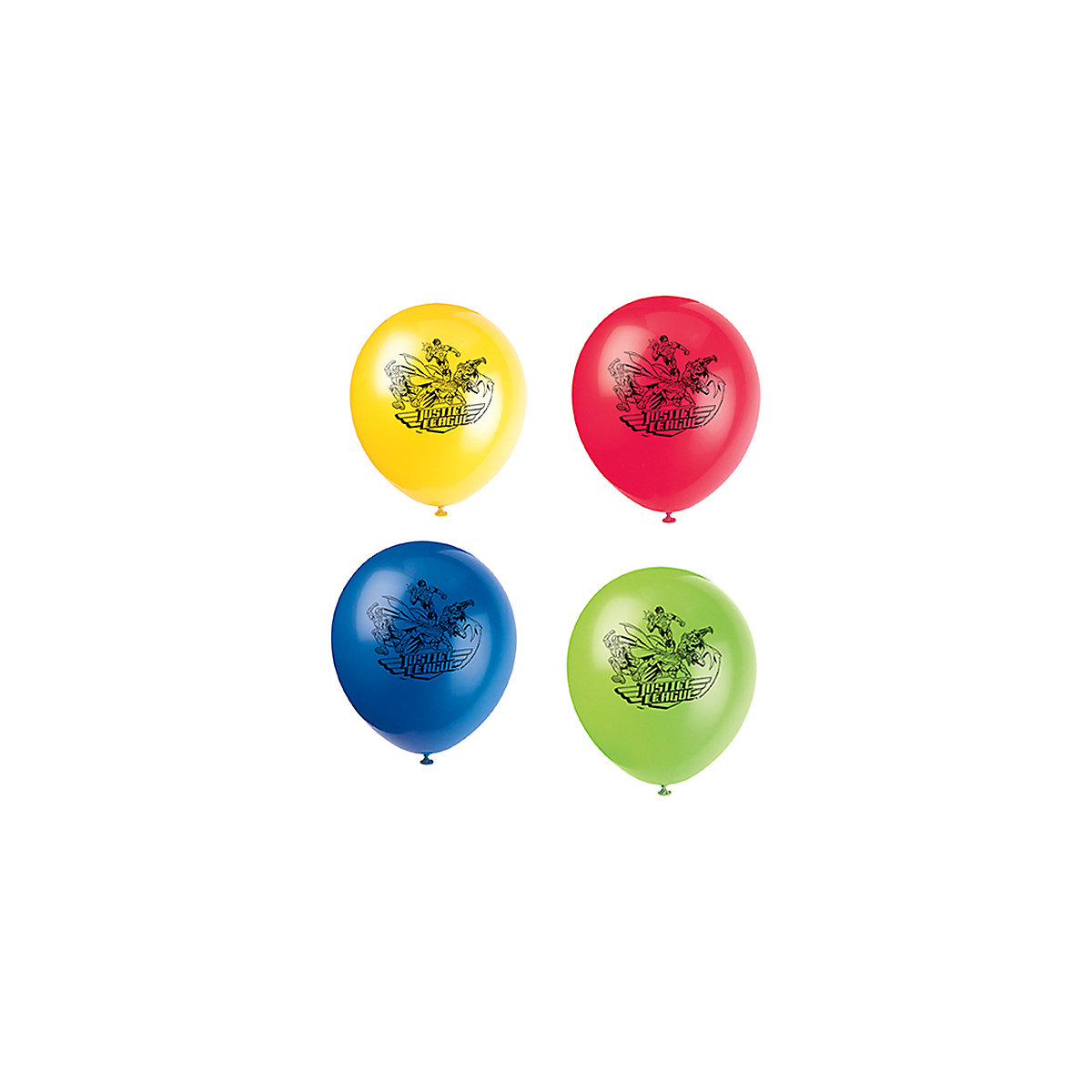 Luftballons Justice League, Latex, 25 cm, 8 Stück