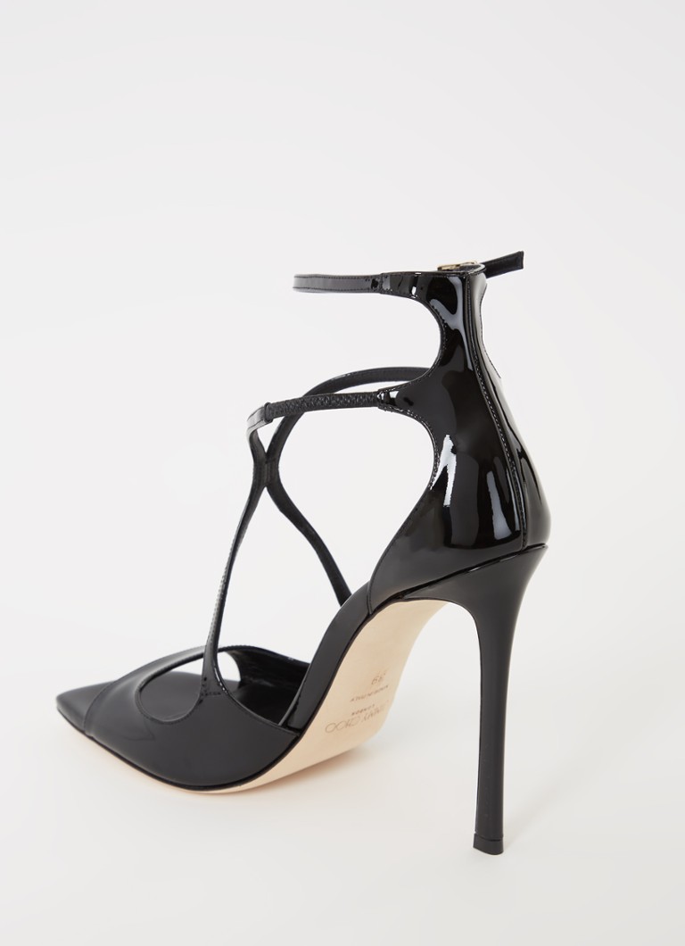 Sandale Jimmy Choo Azia din piele lăcuită