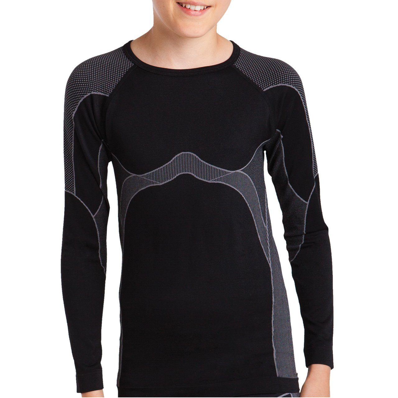 Gomati Thermounterhemd Kinder Ski Thermo Funktionswäsche Unterhemd langarm Seamless