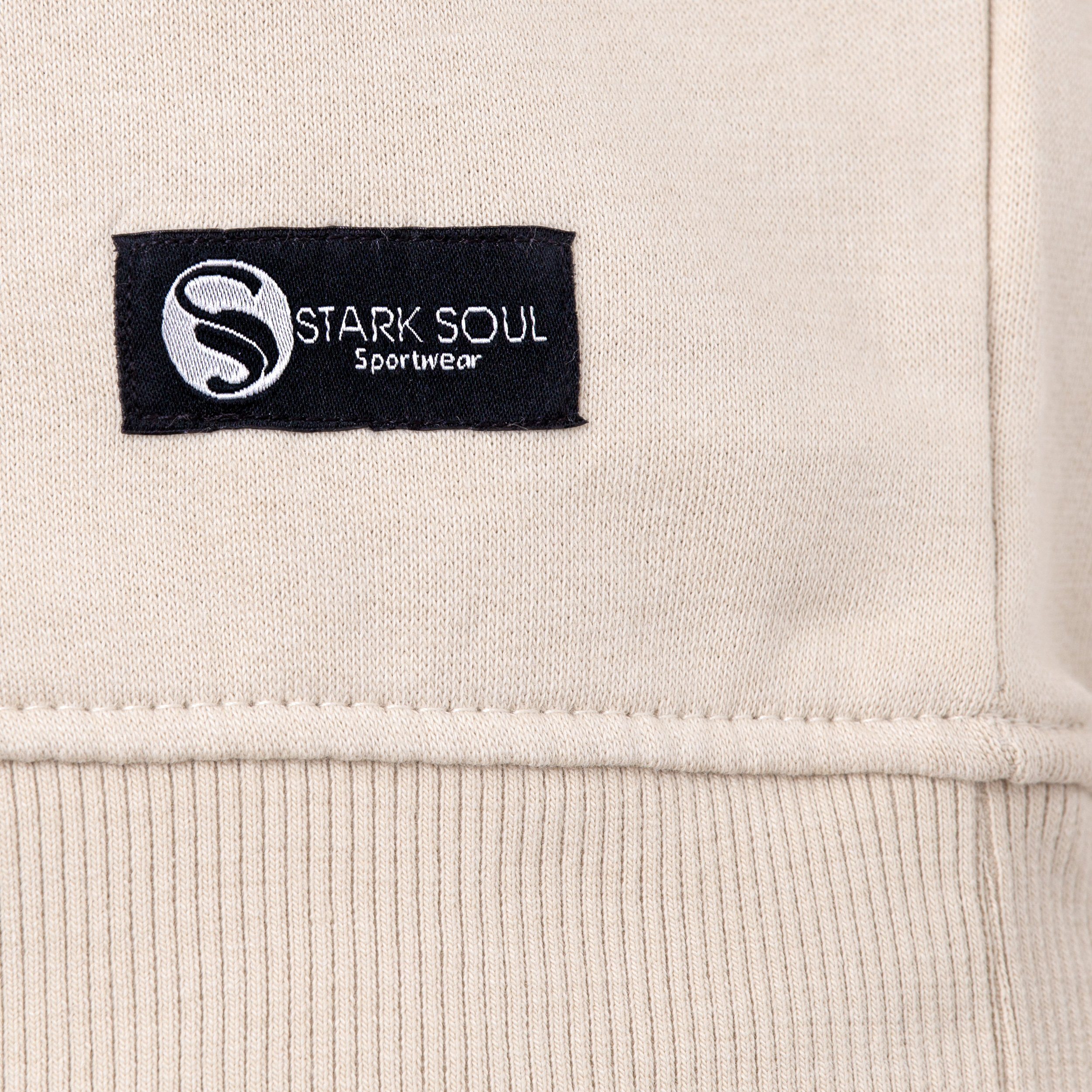 Stark Soul® Sweatshirt Herren Sweatshirt Rundhals-Sweater - Pullover, Innen angeraut