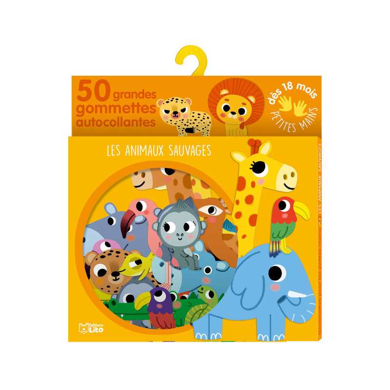 50 Gommettes pour les petites mains Animaux sauvages - Lito